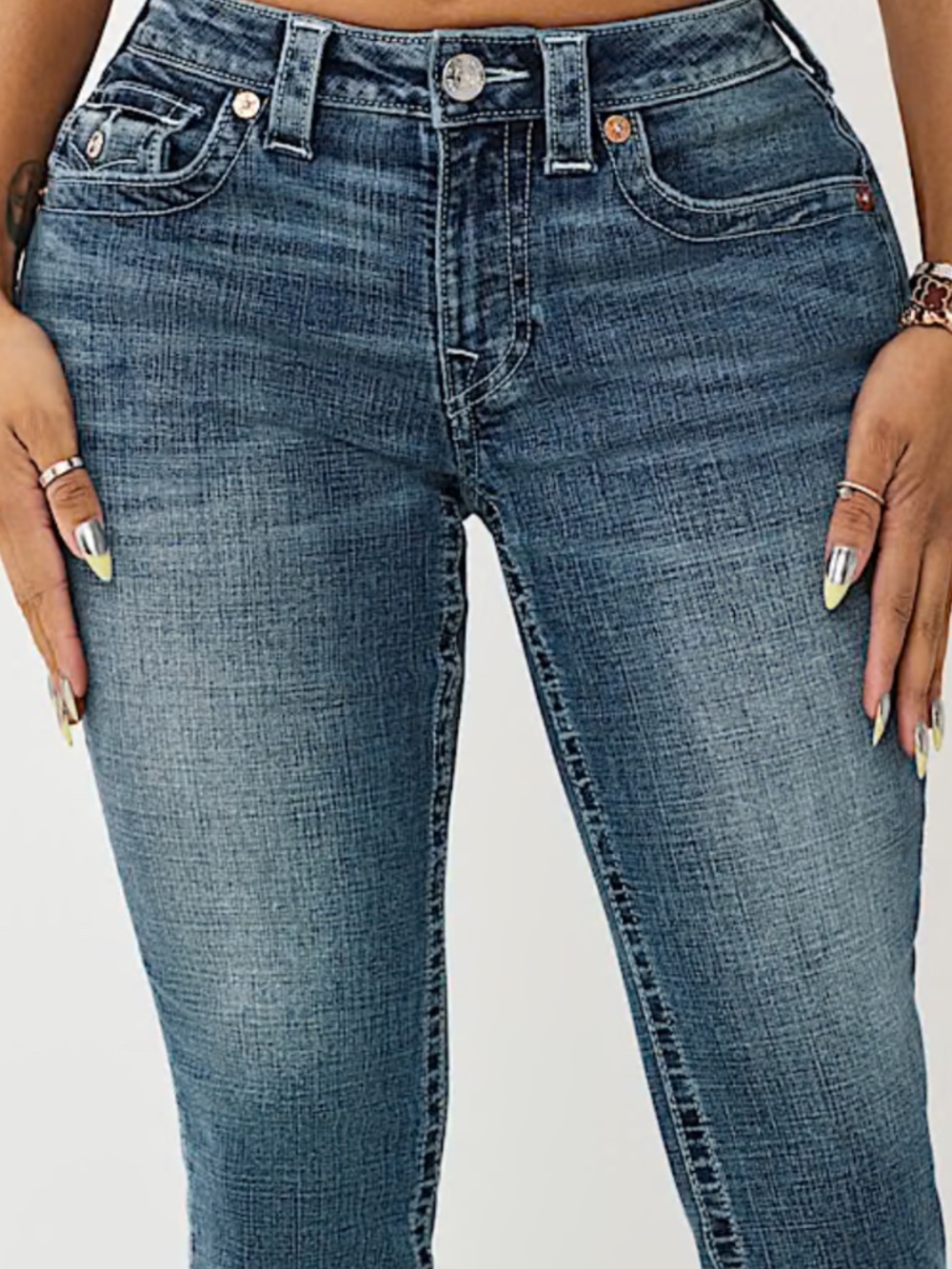 True Religion Jennie Curvy Capri Jeans